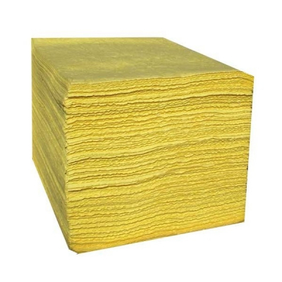 Feuilles absorbantes 3 couches jaune liquides corrosifs