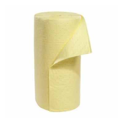 Rouleaux feuilles absorbantes 2 couches jaune liquides corrosifs