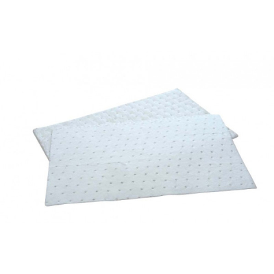 100 Feuilles absorbantes 50x40 - Blanc- pour huiles et hydrocarbures