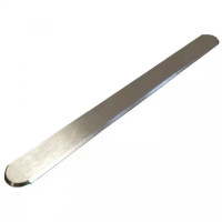 Bande de guidage Meiser CHARLETY (forme longue et arrondie au bout) en Inox brossé ERP, PMR, Industr