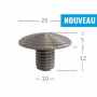 Clou podotactile d'éveil de vigilance à coller ou à sceller WACCESS