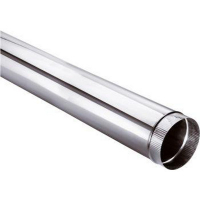 Tuyau droit simple paroi inox longueur 1 mètre pour fuel ou gaz Tuyau droit simple paroi inox longueur 1 mètre pour fuel ou gaz