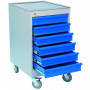 Caisson libre avec serrure centrale 5 ou 6 tiroirs + accessoires