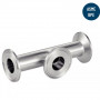 Té Clamp À Manchette Courte ASME BPE Inox - Raccords Inox