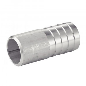 Adaptateur cylindrique lisse cannelé inox 316L pour raccordements