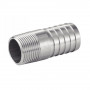 Adaptateur cylindrique mâle cannelé gaz conique inox 316L