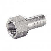 Adaptateur hexagonal femelle cannelé gaz inox 316 - Raccord