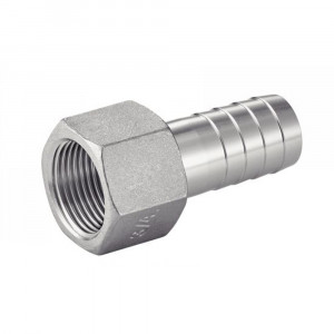 Adaptateur hexagonal femelle cannelé gaz inox 316 - Raccord