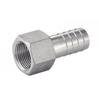Adaptateur hexagonal femelle cannelé gaz inox 316 - Raccord