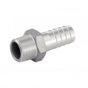 Adaptateur hexagonal mâle cannelé gaz conique inox 316