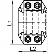 Coquille de serrage boulonnée inox 316 - Flexible aluminium