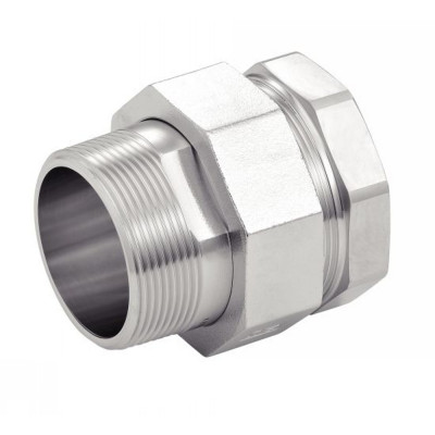Raccords union mâle gaz conique femelle gaz cylindrique inox 316L