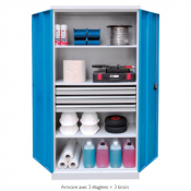 Armoire d'atelier suréquipée