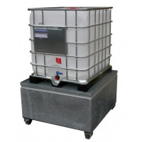 Bac de Rétention Acier Galvanisé 1000l - 1 Fûts - 1320x1220mm