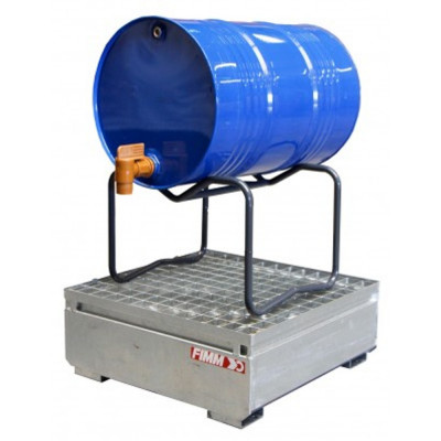 Bac de Rétention Acier Galvanisé 220l - 1 Fûts - 880x870mm