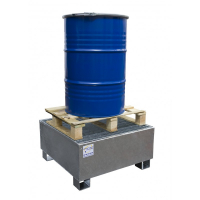 Bac de rétention palette galvanisé pour 1 fût de 220 litres Bac de rétention palette galvanisé pour 1 fût de 220 litres
