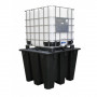 Bac de Rétention Acier Galvanisé 1100l - 1 Fûts - 1300x1300mm