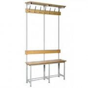 Banc vestiaire avec porte sacs - 2 à 4 places