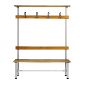 Banc vestiaire avec tablette porte-paquet - 2 places