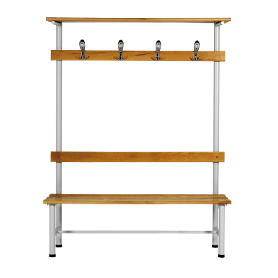 Banc vestiaire avec tablette porte-paquet - 2 places