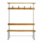 Banc vestiaire avec tablette porte-paquet - 2 places