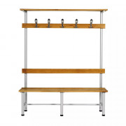 Banc vestiaire avec tablette porte-paquet - 3 places