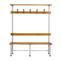 Banc vestiaire avec tablette porte-paquet - 3 places