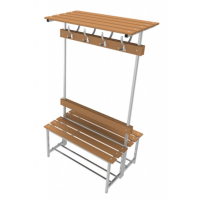 Banc vestiaire double avec porte sacs - 2 à 6 places Banc vestiaire double avec porte sacs - 2 à 6 places