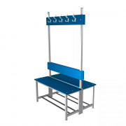 Banc vestiaire double en phénolique - 3 à 5 places