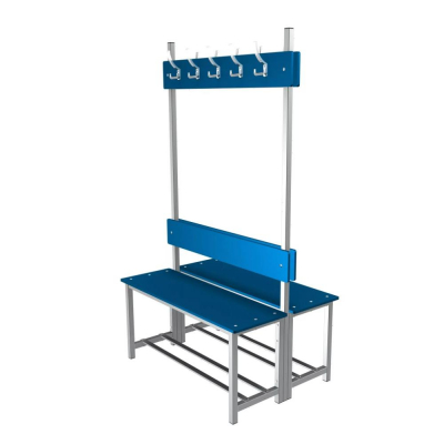 Banc vestiaire double en phénolique - 3 à 5 places