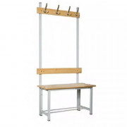 Banc vestiaire en acier et bois - 2 à 4 places