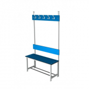 Banc vestiaire en acier et phénolique - 3 à 5 places