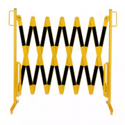 Barrière extensible jaune et noire