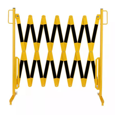 Barrière extensible jaune et noire