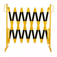 Barrière extensible jaune et noire Barrière extensible jaune et noire