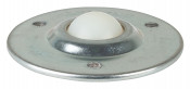 Bille porteuse plate en nylon, logement acier, charge de 25 à 55 kg