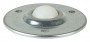 Bille porteuse plate en nylon, logement acier, charge de 25 à 55 kg