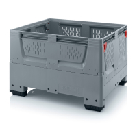 Caisse palette plastique pliable ajourée