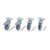 Lot de 4 roues pivotantes pour caisse palette plastique 800 x 600
