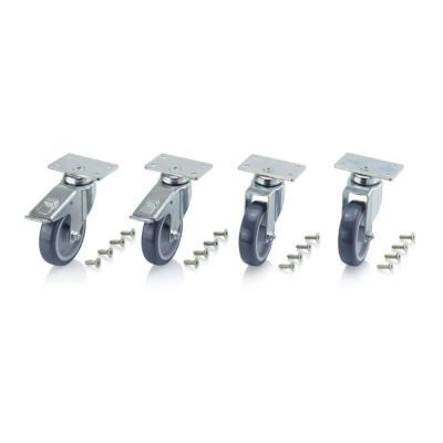 Lot de 4 roues pivotantes pour caisse palette plastique 800 x 600
