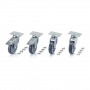 Lot de 4 roues pivotantes pour caisse palette plastique 800 x 600