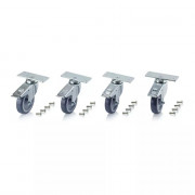 Lot de 4 roues pivotantes pour palox 
