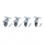 Lot de 4 roues pivotantes pour palox 