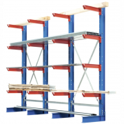 Rayonnage cantilever charges lourdes, IPE 140, 2 faces 535kg/bras - Hauteur 2000-3000mm, 2 faces