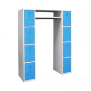 Vestiaire penderie en acier - 4 cases par colonne