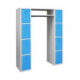 Vestiaire penderie en acier - 4 cases par colonne