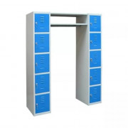 Vestiaire penderie en acier - 5 cases par colonne