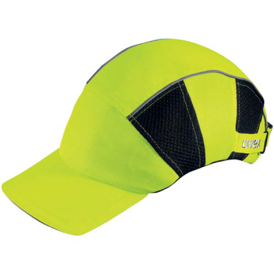 Casquette Anti-Heurt UVEX U- Cap Hi-Viz Jaune Fluo - EN 812