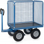 Remorque à Bras Industrielle avec Ridelles Grillagées - 1135x795mm - 1000kg