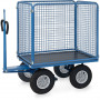 Remorque à Bras Industrielle avec Ridelles Grillagées - 1135x795mm - 1000kg